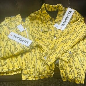 VALABASAS JACKET & STACKED FLARE JEAN SET (read description in detail)